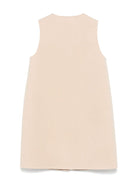 Abito per bambina Fendi Kids beige con apertura anteriore e tasche logate JFB722 A8DO F1P2N FENDI KIDS 