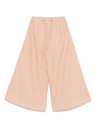 Pantaloni per bambina Donsje Fifis rosa con applicazione a fiori 4092301 00108 DONSJE 