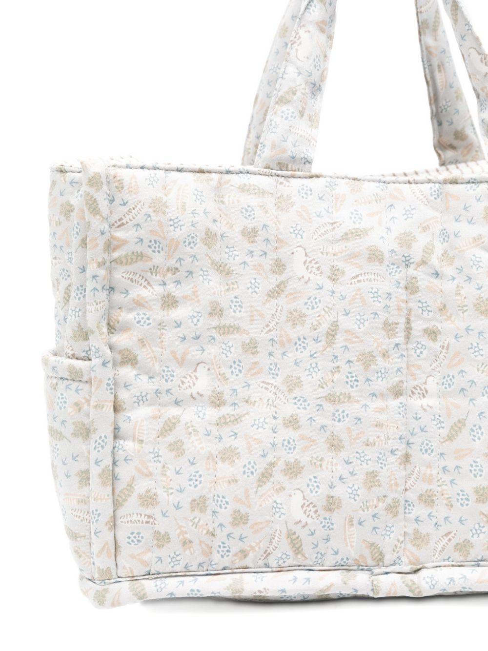 Borsa fasciatoio per neonati Avery Row bianco trapuntata con stampa del logo NCANTR NATURE TRAIL AVERY ROW 