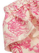 Gonna per bambina Versace Kids Underwater Barocco beige e rosa con ruches 10186941A15357 5K660 VERSACE KIDS 