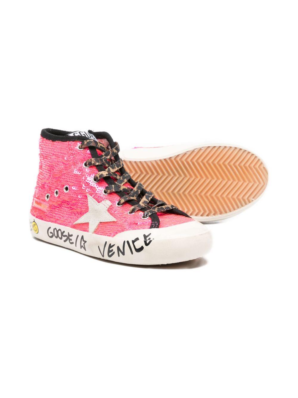 Sneakers Francy Penstar per bambina Golden Goose Kids rosa con decorazione con paillettes GYF00114F007580 25612 GOLDEN GOOSE KIDS 
