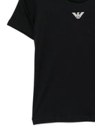 T-shirt per bambino Emporio Armani Kids blu con logo Aquila sul davanti EB000421 AF15013 MB250 EMPORIO ARMANI KIDS 