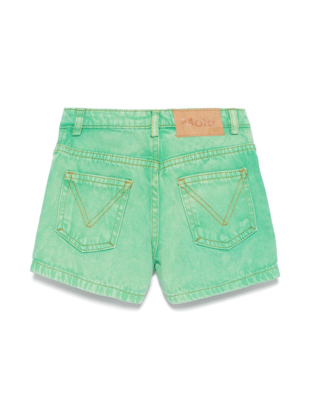 Shorts Amberly per bambina Molo verde con logo 2S25H108 5468 MOLO 