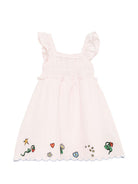 Abito per bambina Stella McCartney Kids rosa con ricami floreali TY1E22 Z0138 51R STELLA McCARTNEY KIDS 