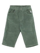 Pantaloni per neonato Il Gufo verdi con dettagli con bottoni A25GPL0021V6012 577 IL GUFO 