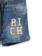 Bermuda per neonato John Richmond Junior in denim con logo RIP25048BE DENIM BLUE MEDIUM JOHN RICHMOND JUNIOR 