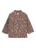 Giacca per bambino Douuod Kids marrone coon stampa camouflage DX2Q27 Z3401 334MC DOUUOD 