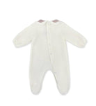 Tutina per neonata La Stupenderia bianca con dettagli rosa 1TBTT12 K40L23 LA STUPENDERIA 