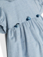 Abito per neonata Mariella Ferrari blu con applicazione a fiori ABO13MC 055 062 MARIELLA FERRARI 