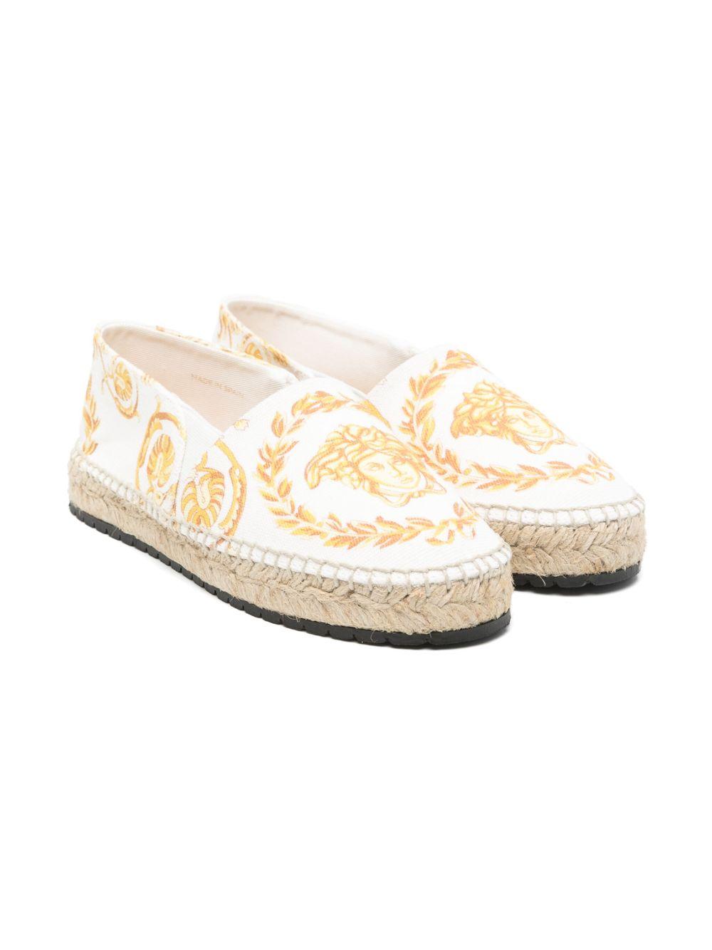Espadrillas Medusa per bambina Versace Kids bianco con soletta con logo 10180071A12889 2W110 VERSACE KIDS 