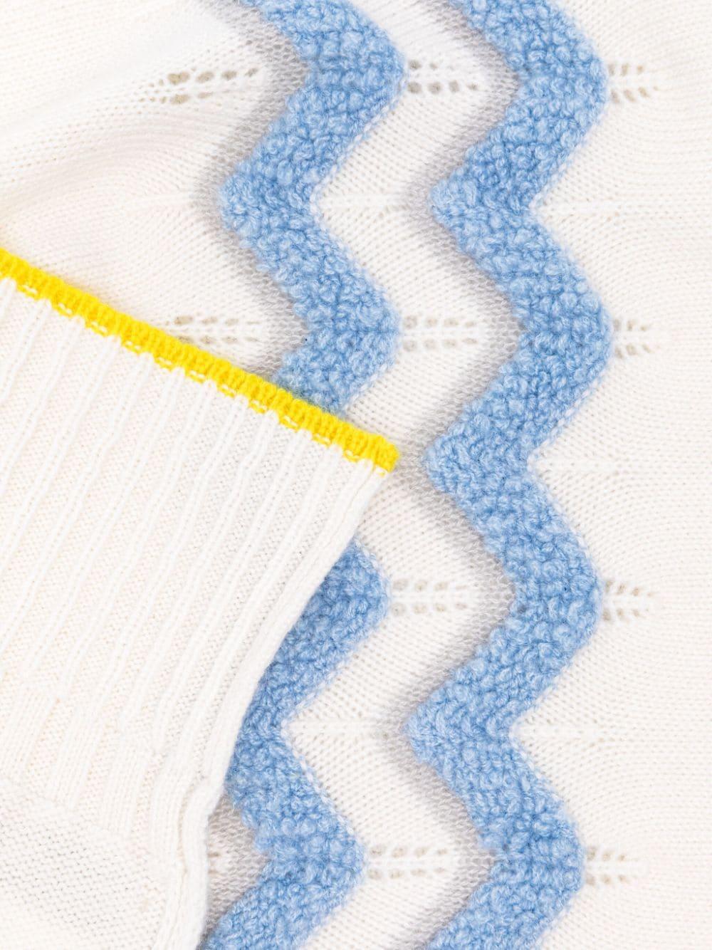 Coperta per neonato Gensami Kids bianco con lavorazione 3D COP01-B-WS BIANCO/AZZURRO GENSAMI 