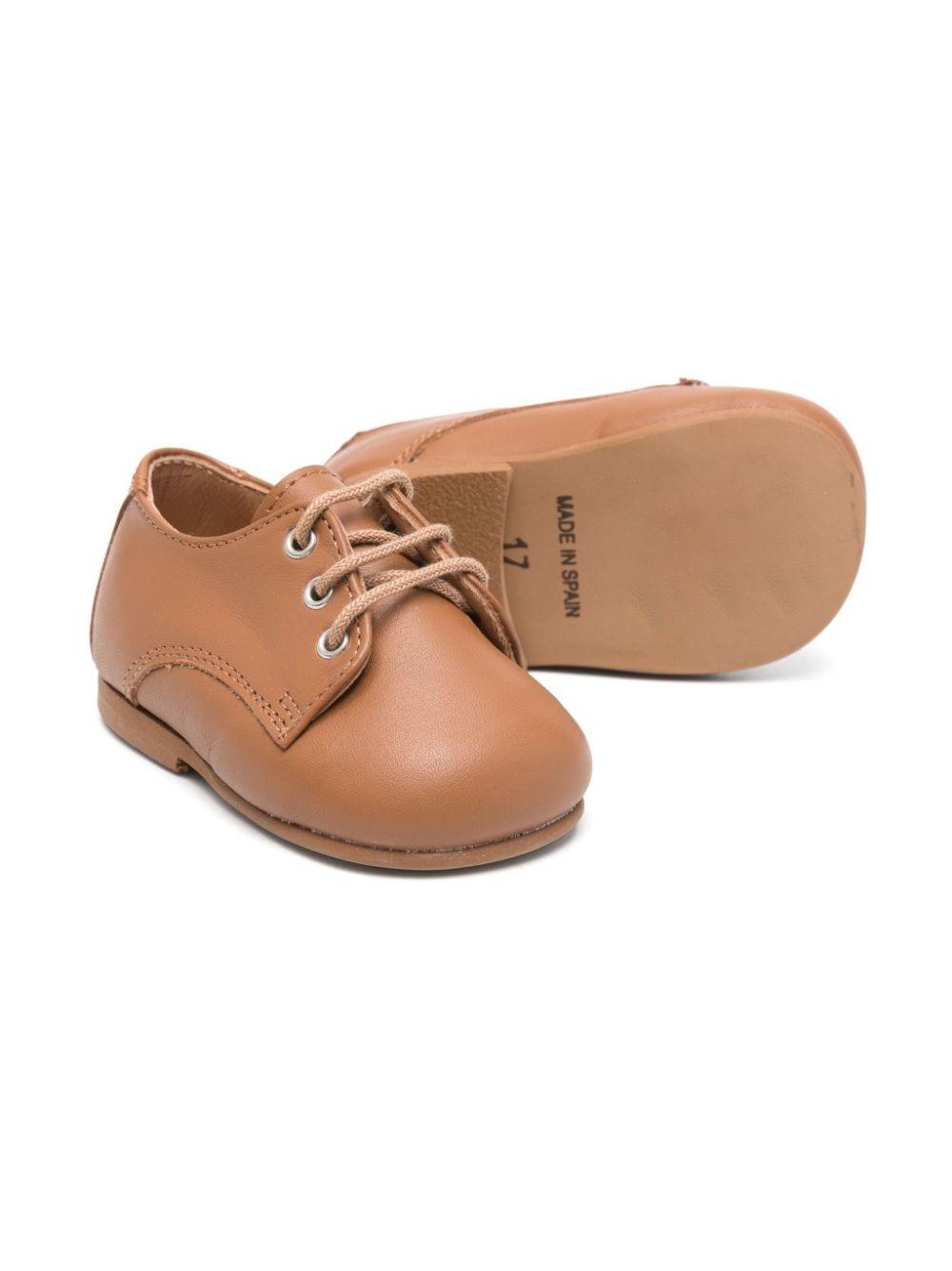 Scarpe primi passi per neonato Eli1957 marrone con lacci 14027AK CUOIO ElI 