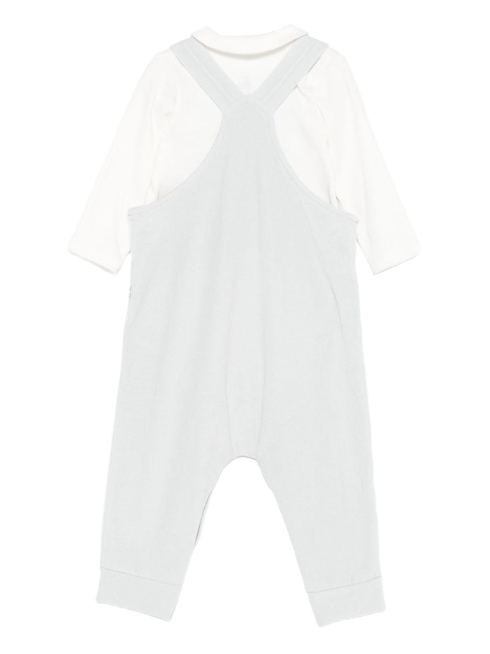 Tutina per neonato Petit Bateau blu con logo ricamato A0EKV 01 PETIT BATEAU 