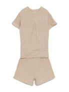 Set con shorts per neonato Il Gufo beige in lino P25DP517L6009 126 IL GUFO 