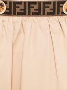 Gonna per neonata Fendi Kids beige con stampa monogramma FF in vita BFE041 ADEH F1P2P FENDI KIDS 