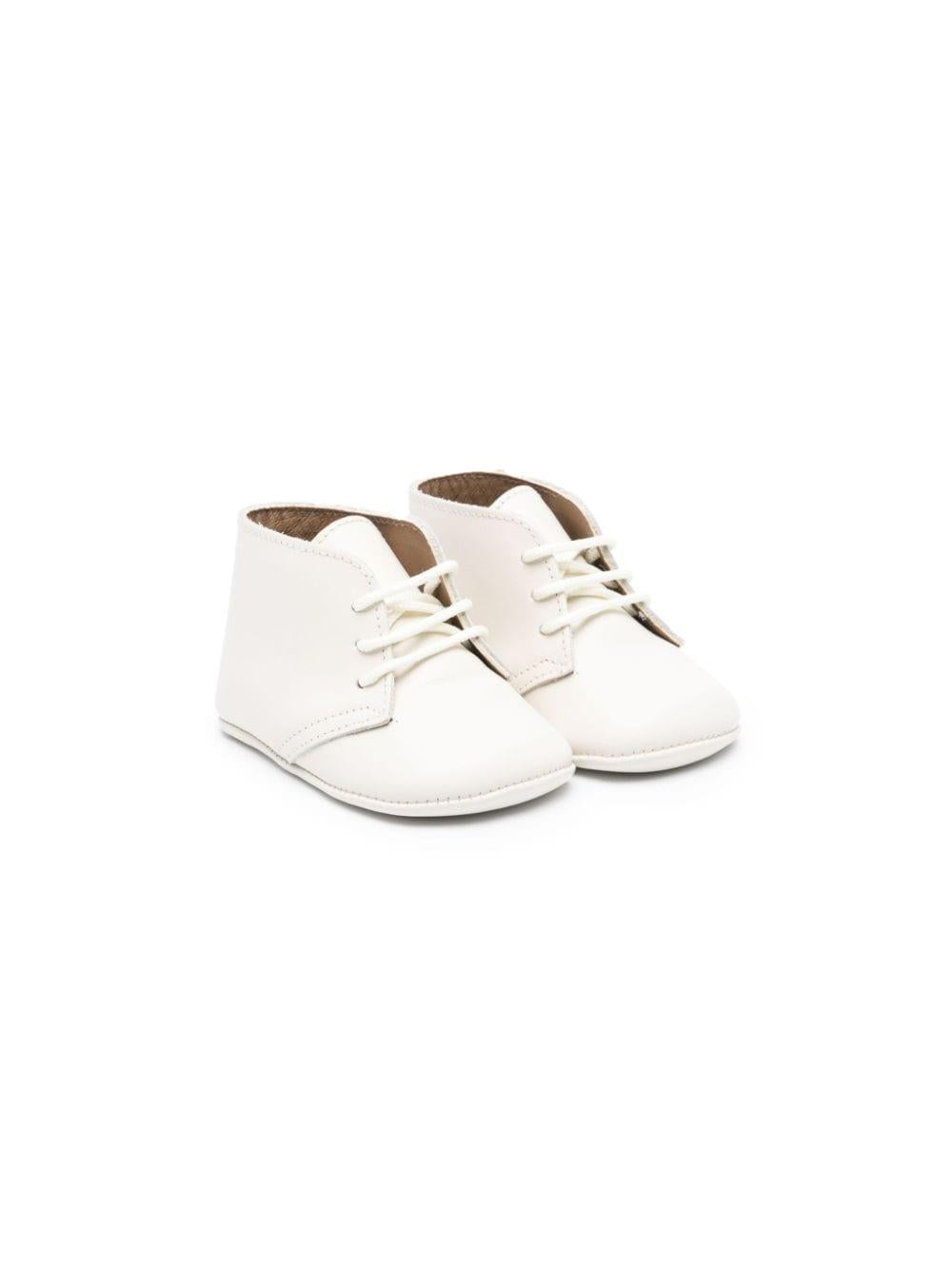 Stivali primi passi per neonato Eli1957 bianco in pelle stringati 11013AF BEIGE ElI 