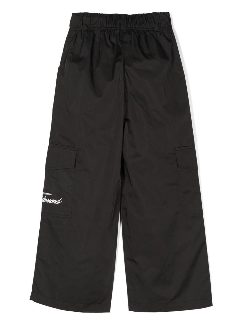 Pantaloni neri per bambina con stampa logo John Richmond Junior RGA24152PA BLACK JOHN RICHMOND JUNIOR 