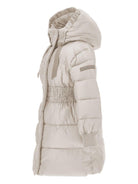 Piumino per bambina Monnalisa beige con cappuccio 17F102 6021 0003 MONNALISA 