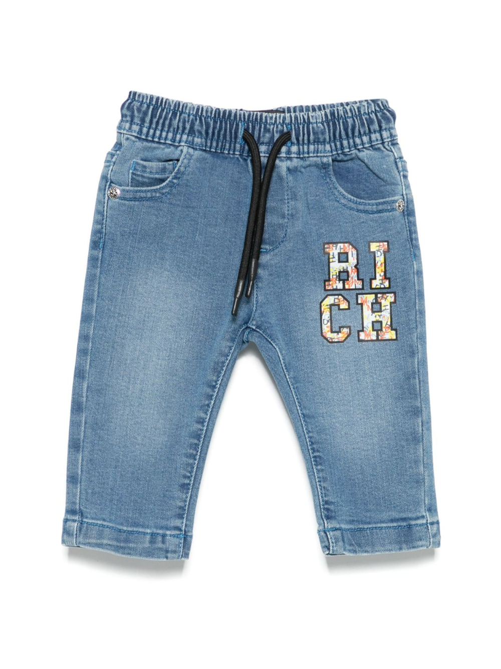 Jeans per neonato John Richmond Junior in denim con stampa RIP25047JE DENIM BLUE MEDIUM JOHN RICHMOND JUNIOR 