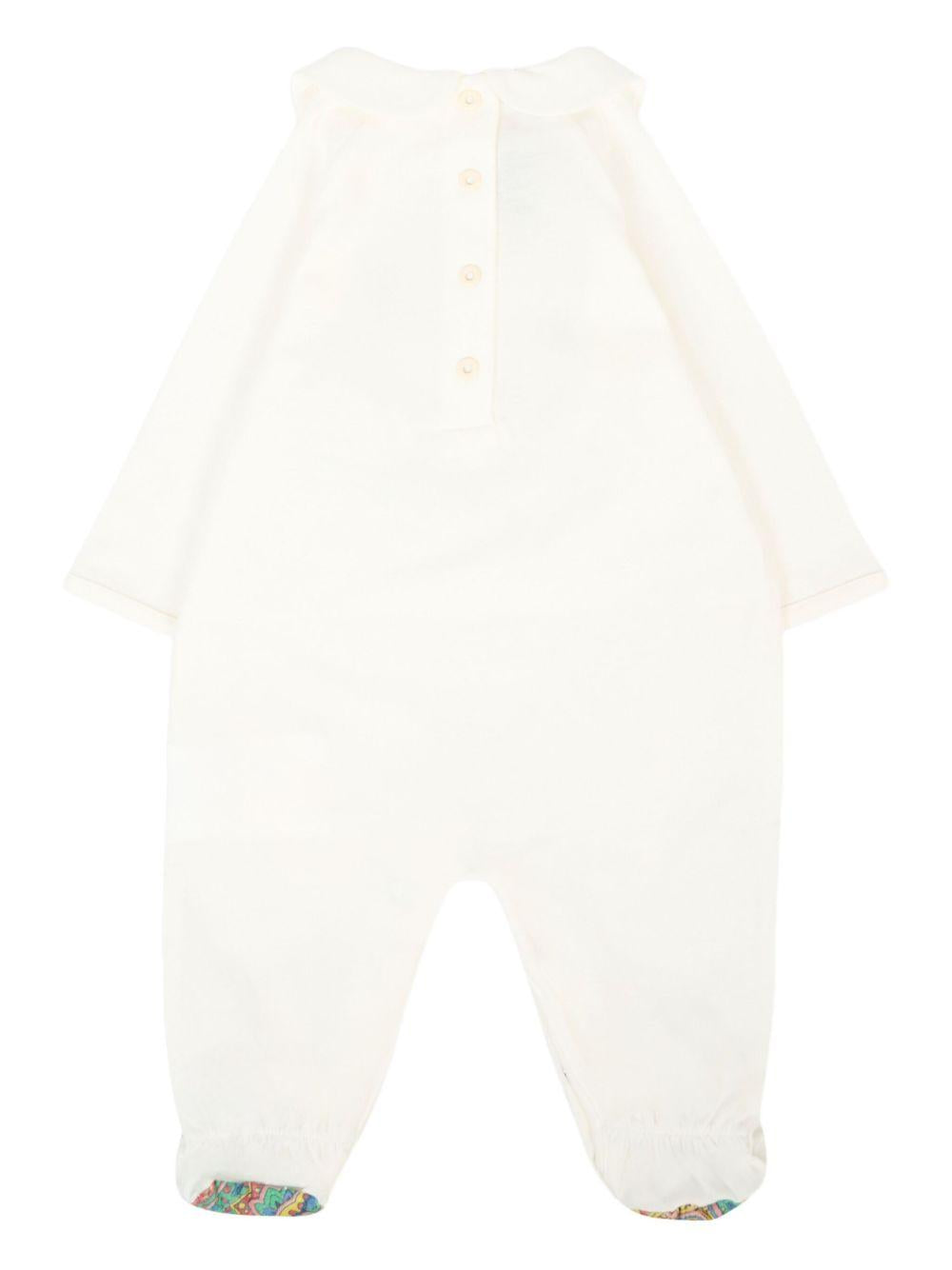 Tutina per neonati ETRO Kids bianca con motivo Pegaso GXB560 Z3186 101MC ETRO KIDS 