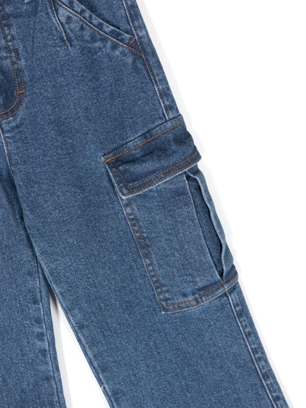 Jeans dritti Addy per bambina Molo blu con passanti 2W24I107 5377 MOLO 