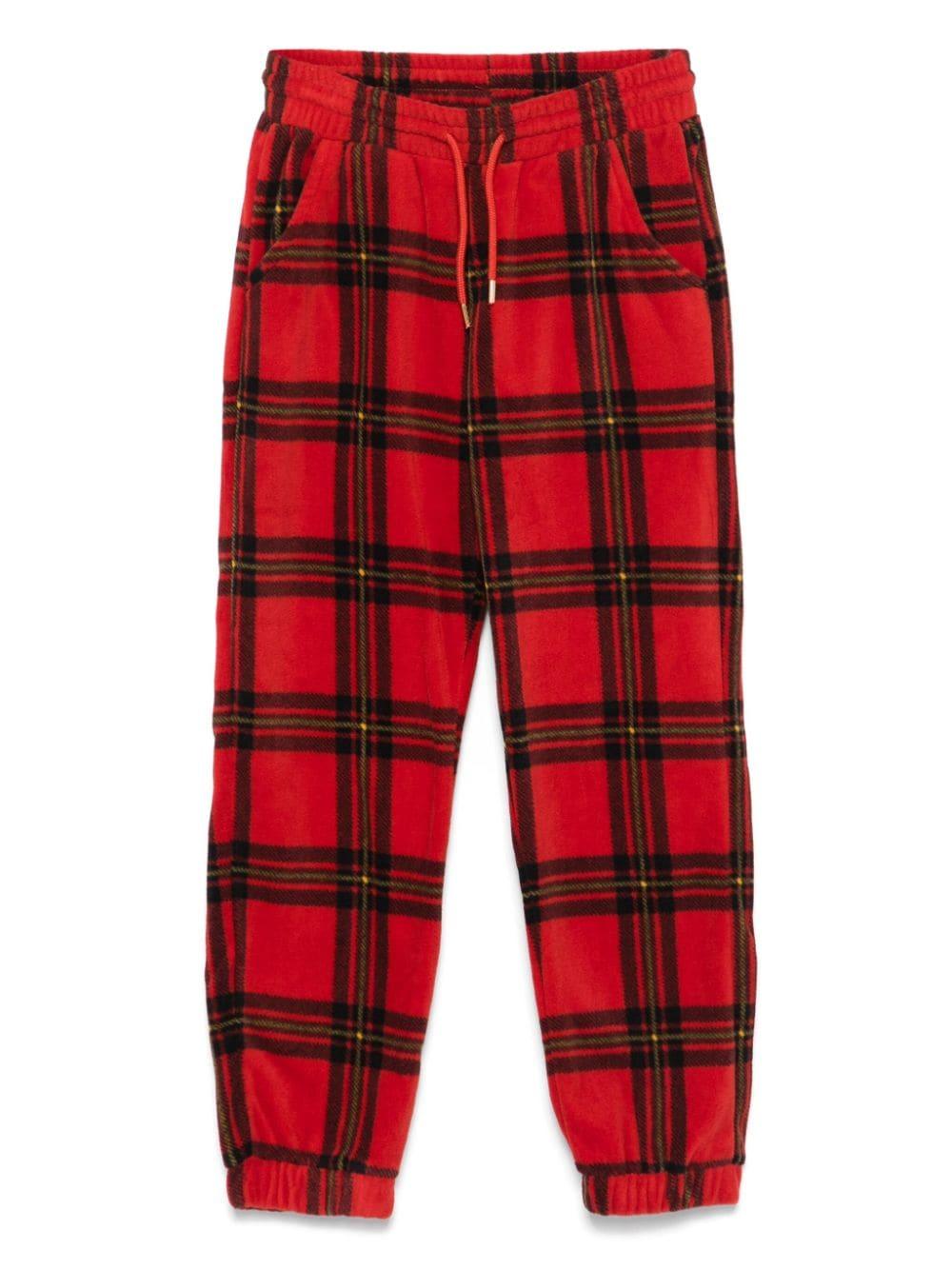 Pantaloni sportivi per bambino Mini Rodini rossi tartan 2471013842 RED MINI RODINI 