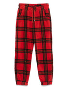 Pantaloni sportivi per bambino Mini Rodini rossi tartan 2471013842 RED MINI RODINI 