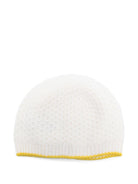 Berretto per neonati Gensami Kids bianco con finiture testurizzate CAP-APE-WE OFF WHITE GENSAMI 