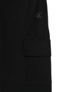 Cargo con monogramma per bambino Calvin Klein Kids nero con vita con coulisse IB0IB02344 BEH CALVIN KLEIN KIDS 