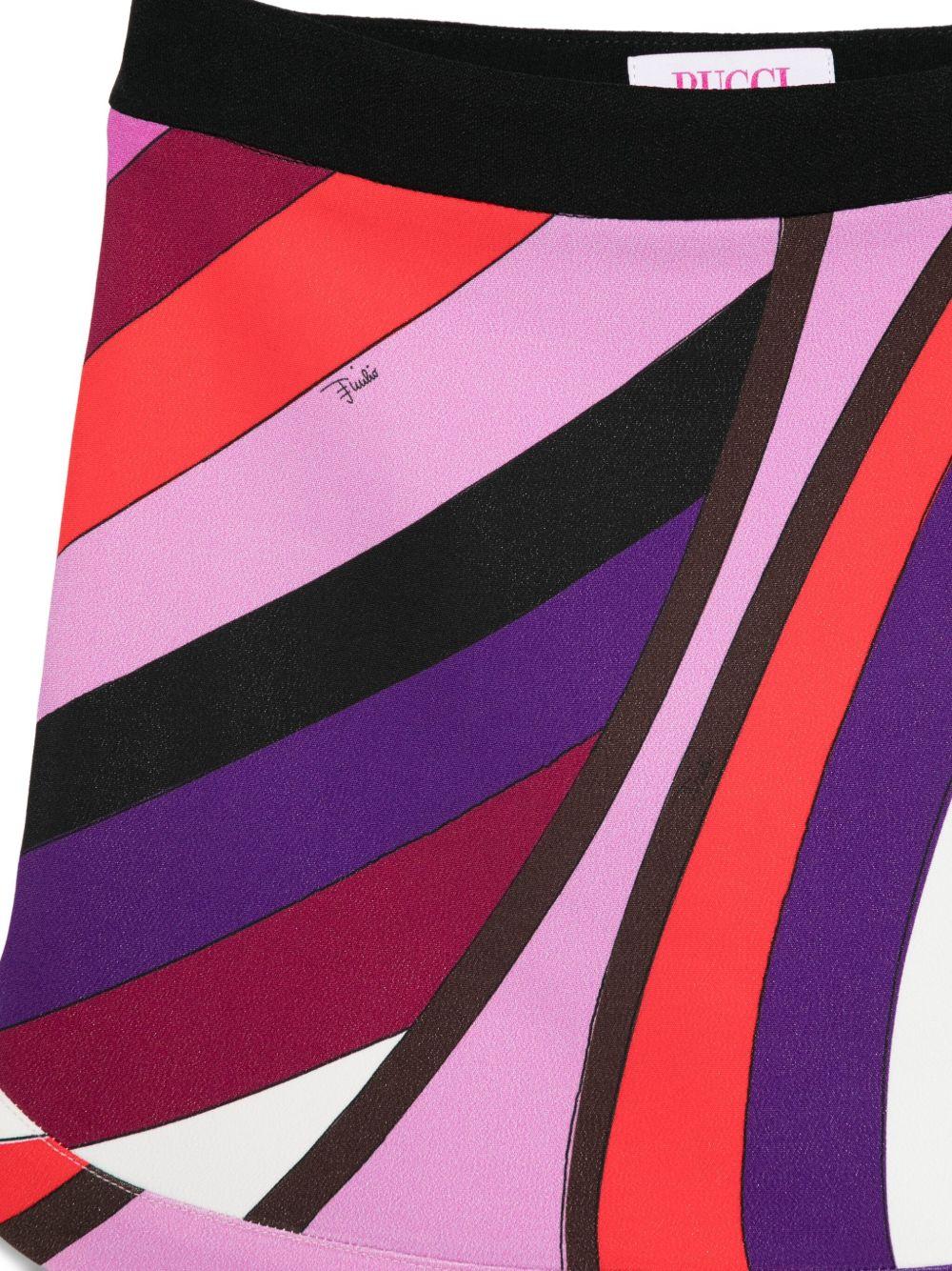 Gonna per bambina Emilio Pucci Junior rosa con stampa iridescente PX7A61 K0227 513RO EMILIO PUCCI JUNIOR 