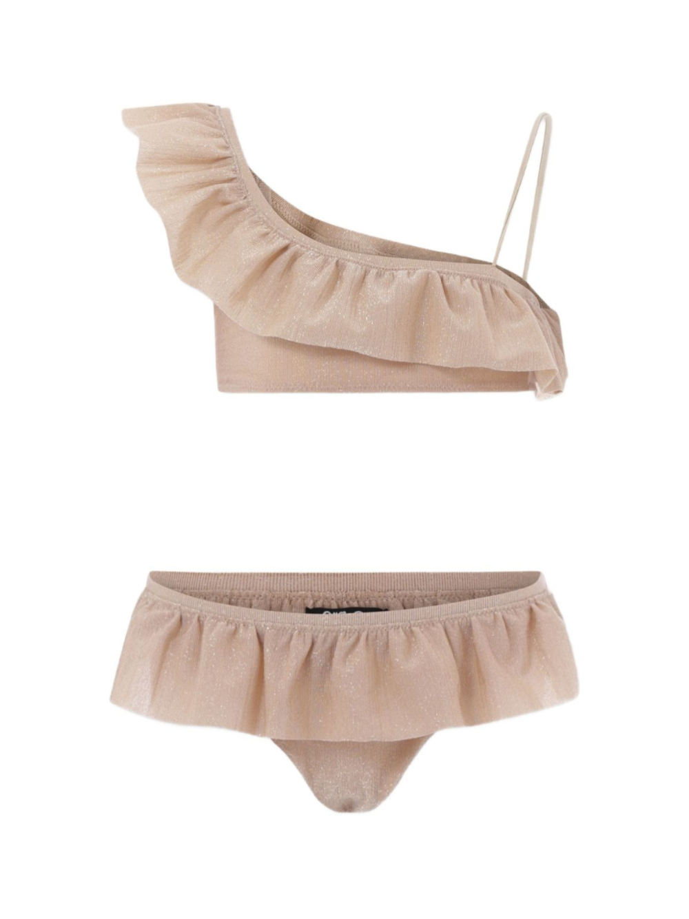 Bikini per bambina MC2 SAINT BARTH Kids beige con design monospalla REY0001 01163H MC2 ST. BARTH KIDS 