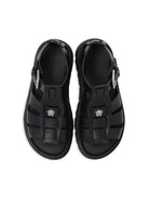 Sandali per bambina Versace Kids nero con placca Medusa 10179051A00138 1B00P VERSACE KIDS 