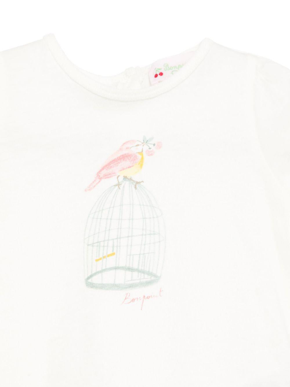 T-shirt per neonata Bonpoint cira beige con chiusura posteriore con bottone S05XTSK00008 104A BONPOINT 
