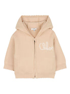 Set tuta sportiva per neonata Chloé Kids beige con logo ricamato C20721 257 CHLOE' KIDS 
