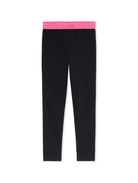 Leggins per bambina Off-White Kids neri con logo sul davanti OGCD003F25JER001 1032 OFF WHITE KIDS 