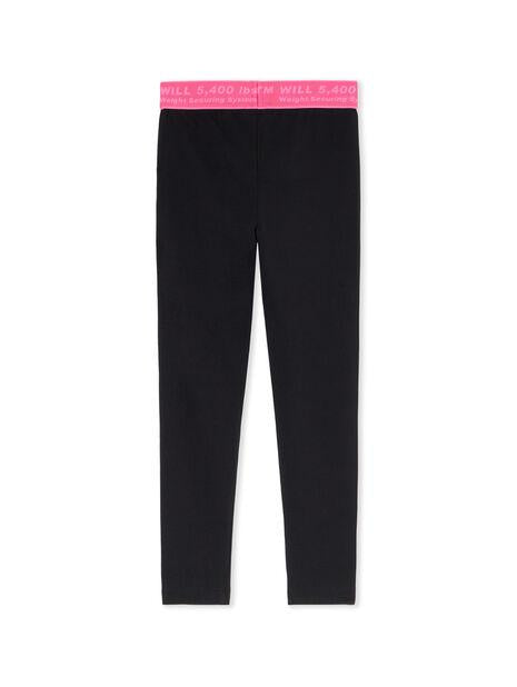 Leggins per bambina Off-White Kids neri con logo sul davanti OGCD003F25JER001 1032 OFF WHITE KIDS 