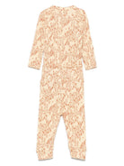 Tutina per neonata Mini Rodini beige con stampa animalier 1100029613 BEIGE MINI RODINI 