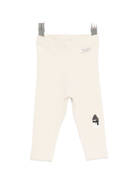 Pantaloni per neonata Donsje beige con pupazzo di neve ricamato 3042802 00004 DONSJE 