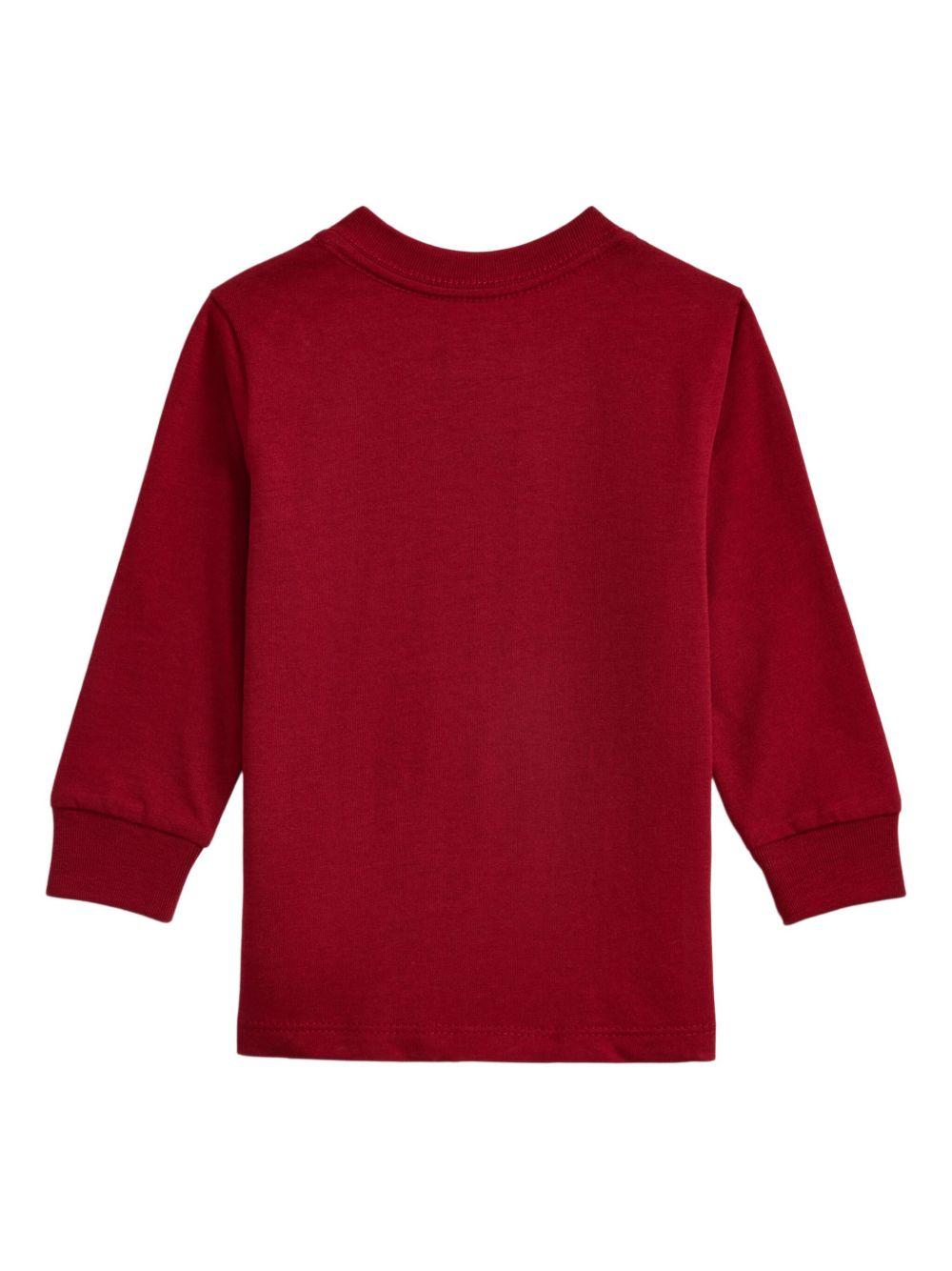 Felpa per neonato Polo Ralph Lauren Kids rossa con stampa Polo Bear 320981265 001 Ralph Lauren kids 