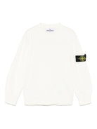 Felpa con applicazione Compass per bambino Stone Island Junior con girocollo K1S165100001S00B2 V0001 STONE ISLAND JUNIOR 