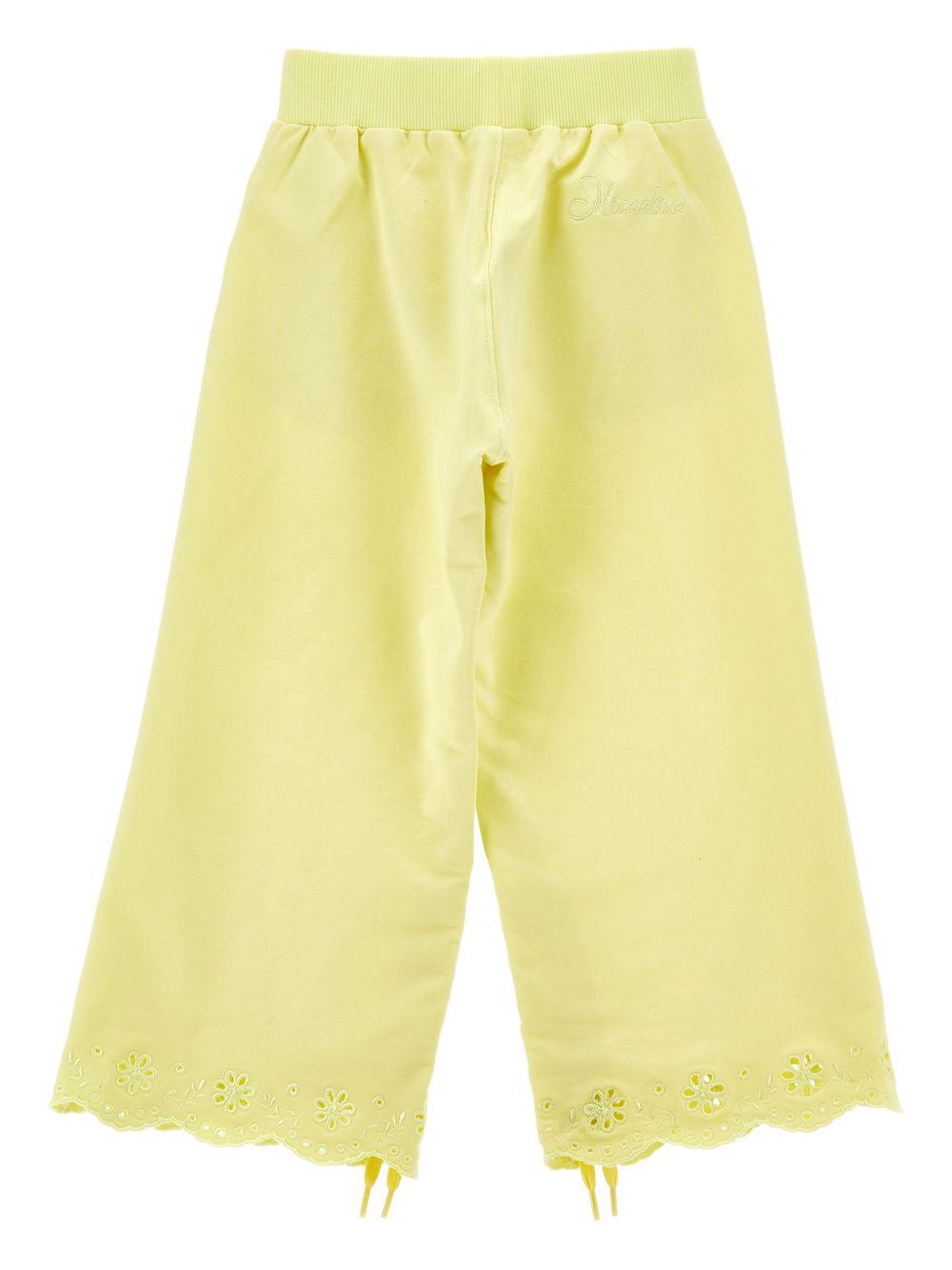 Pantaloni per bambina Monnalisa giallo con orlo con coulisse 17G400 7014 0014 MONNALISA 
