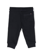 Pantaloni da tuta con stampa logo per neonato Tommy Hilfiger blu con caviglie a coste KB0KB09065NB DW5 TOMMY HILFIGER JUNIOR 