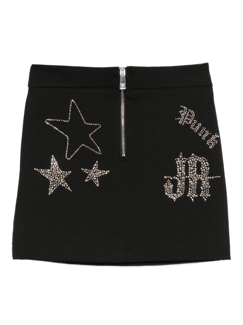 Gonna per bambina John Richmond Junior nera con decorazione con strass RGA25239GO BLACK JOHN RICHMOND JUNIOR 
