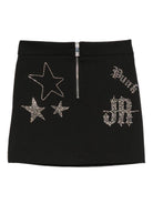 Gonna per bambina John Richmond Junior nera con decorazione con strass RGA25239GO BLACK JOHN RICHMOND JUNIOR 