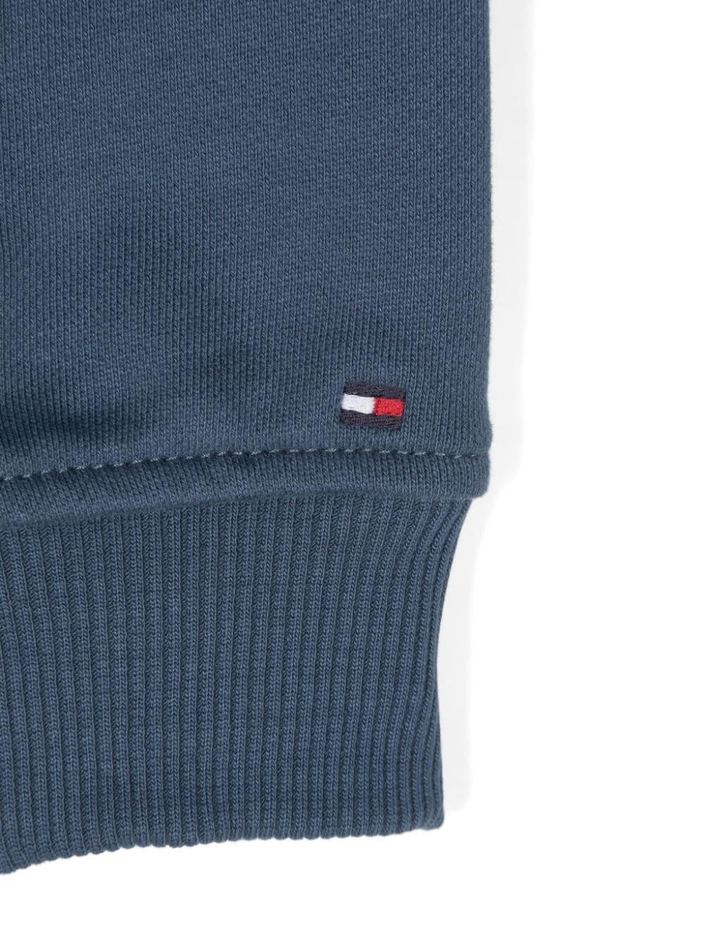 Felpa con ricamo per neonato Tommy Hilfiger Junior blu con girocollo KB0KB09119NB DBZ TOMMY HILFIGER JUNIOR 