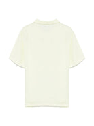 Polo leggera per bambino Il Gufo giallo lime in lino P25PC060L6006 515 IL GUFO 
