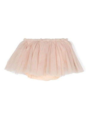 Gonna per neonata Donsje Rieta rosa con rete in tulle