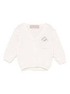 Cardigan per neonato La Stupenderia bianco con scollo a V 1WCCR21 801 LA STUPENDERIA 
