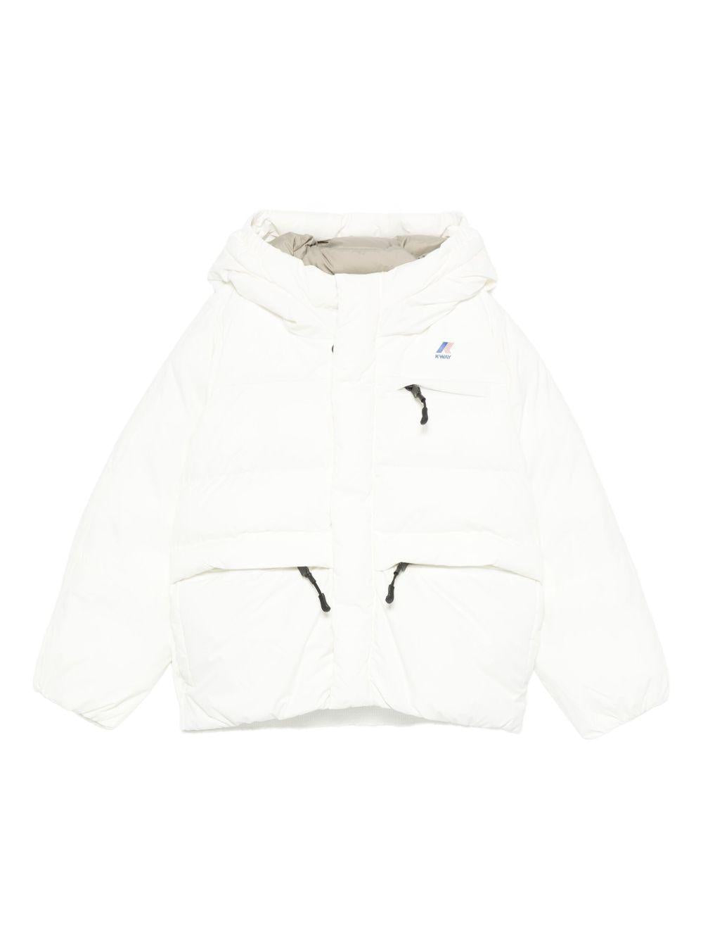 Giubbino per bambini K-Way Kids bianco con design trapuntato K6141CW X42 K-WAY KIDS 