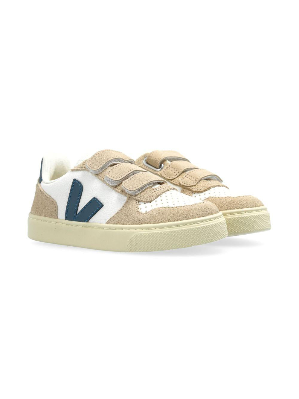 Sneakers per bambini VEJA Kids color sabbia con applicazione logo CV0520617C SMALL V-10 VEJA KIDS 